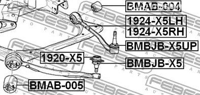 Spare Parts and Consumables - Пыльник опоры шаровой BMW X5 3.0-4.8/3.0D 00> FEBEST BMBJBX5