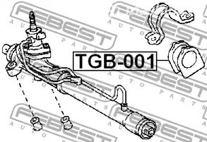 Запчасти и расходники - Проставка рулевой рейки toyota yaris ncp1#/nlp10/scp10 1999-2005 febest tgb