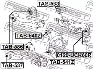 Spare Parts and Consumables - Шаровая опора заднего рычага Febest 0120UCK60R