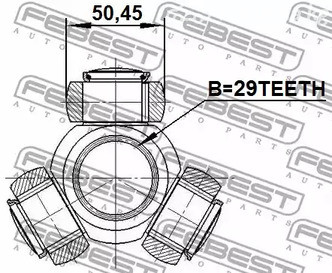 Spare Parts and Consumables - Трипоид29X50.45 Ford Transit TT9 07-14 FEBEST 2116TTG