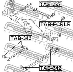 Spare Parts and Consumables - Сайлентблок заднего продольного рычага Daihatsu BE-GO 06> FEBEST TAB342