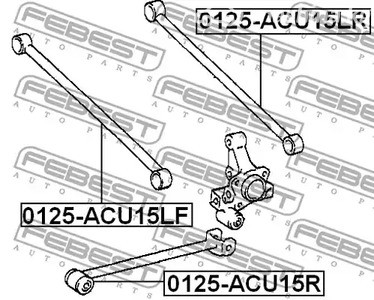 Запчасти и расходники - Рычаг продольный задний Toyota Harrier/Lexus RX300 MCU10/15 FEBEST 0125ACU1