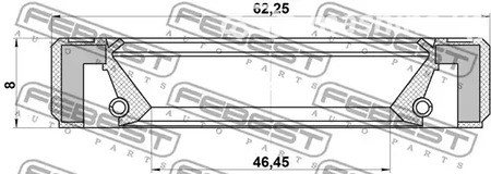 Spare Parts and Consumables - Сальник дифференциала 48x62x8 VW Bora/Passat/Golf/Jetta/Touran 1.8/2.0/1.9T