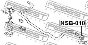 Spare Parts and Consumables - Втулка стабилизатора переднего наружная Nissan Vanette GC22 86-92 FEBEST NS