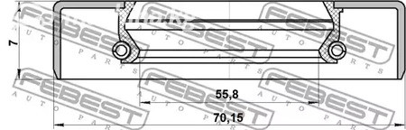 Spare Parts and Consumables - Сальник задней ступицы Febest 95GDS57700707X