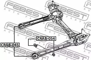 Запчасти и расходники - Сайлентблок заднего амортизатора Chrysler Caravan 08> FEBEST CRAB054