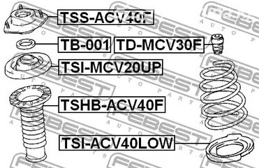 Запчасти и расходники - Пыльник амортизатора переднего Toyota Camry, Lexus ES 350 06> FEBEST TSHBAC