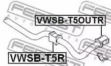 Запчасти и расходники - Втулка заднего стабилизатора D20,7VW Transporter T-5 03-11 FEBEST VWSBT5R