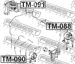 Spare Parts and Consumables - Подушка двигателя RH Febest TM091