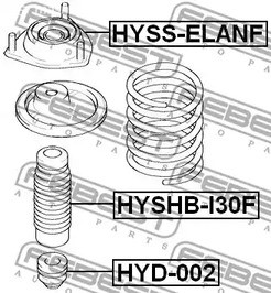 Запчасти и расходники - Отбойник амортизатора Hyundai Lantra 96-00, KIA Cerato 04 FEBEST HYD002