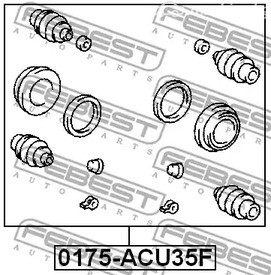 Spare Parts and Consumables - Р/к суппорта переднего Febest 0175ACU35F