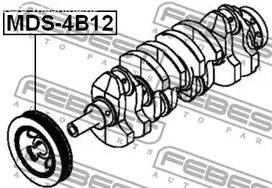 Запчасти и расходники - Шкив коленвала 4b12 Mitsubishi Outlander Cw# 2006-2012 FEBEST MDS4B12