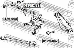 Запчасти и расходники - Болт с эксцентриком Toyota Altezza/Altezza Gita Gxe10/Sxe10 98-05 FEBEST 01