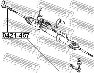 Запчасти и расходники - Наконечник рулевой Volvo S40 95-00 FEBEST 0421457