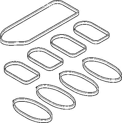 Запчасти и расходники - Прокладка впускного коллектора комплект OM611 ELR(ТУРЦИЯ) A6110980180, шт E
