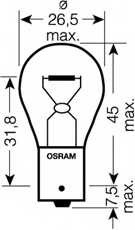 Запчасти и расходники - Лампа ORIGINAL LINE 1шт. (P21W) 12V 21W BA15s качество ориг. з/ч (ОЕМ) OSRA