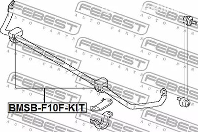 Spare Parts and Consumables - Втулка стабилизатора переднего (1к=4шт) Febest BMSBF10FKIT