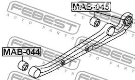 Spare Parts and Consumables - С/б зад продольного рычага зад Febest MAB045