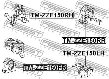 Spare Parts and Consumables - Подушка двигателяToyota Rav4 2.0/2.4i 05> FEBEST TMZZE150FR