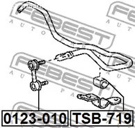 Запчасти и расходники - Тяга стабилизатора переднегоToyota Corolla 96-02 FEBEST 0123010