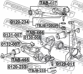 Spare Parts and Consumables - Шаровая опора переднего верхнего рычага Febest 0120234