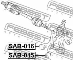 Spare Parts and Consumables - Сайлентблок рычага зад.подв. Subaru Forester/Impreza/Legacy FEBEST SAB016