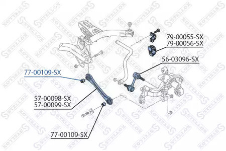 Spare Parts and Consumables - Сайлентблок заднего продольного рыч. Audi A3 03>,VW Golf 03>/Jetta3 05> STE