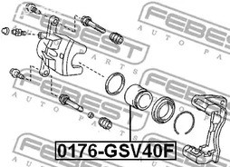 Spare Parts and Consumables - Поршень суппорта переднего Febest 0176GSV40F