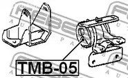 Авто тетиктер жана сарптоолору - Сайлентблок подушки ДВС Toyota Carina 2.0/2.0D 3S-GE/3S-FE/2C 92-97 FEBEST