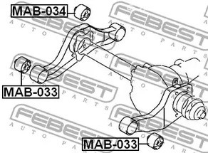 Запчасти и расходники - С/б подушки дифференциала зад Febest MAB034