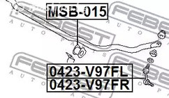 Spare Parts and Consumables - Рычаг стабил-ра перед LH Febest 0423V97FL