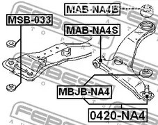 Spare Parts and Consumables - Сайлентблок рычага пер.подв.перед. Mitsubishi Grandis 03-09 FEBEST MABNA4S