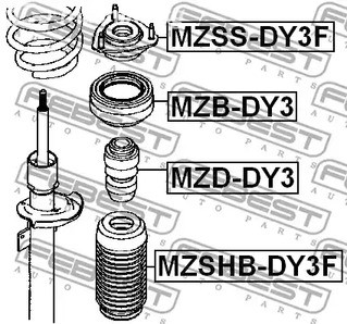 Запчасти и расходники - Пыльник переднего амортизатора MAZDA DEMIO FEBEST MZSHBDY3F