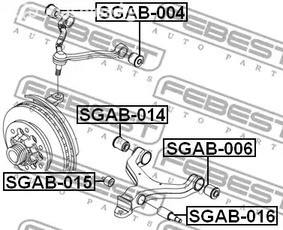 Spare Parts and Consumables - Сайлентблок переднего нижнего рычага SsangYong Actyon/Kyron 05> FEBEST SGAB