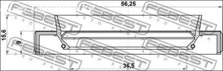 Запчасти и расходники - Сальник дифференциала левый 38x56x9/15.5 Toyota Yaris 1.0 99> FEBEST 95HBY3