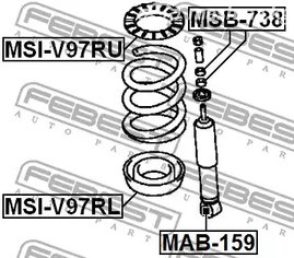 Авто тетиктер жана сарптоолору - Проставка пружины нижняя Mitsubishi Pajero IV 06> FEBEST MSIV97RL