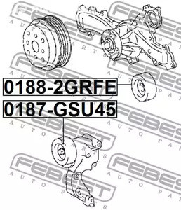 Авто тетиктер жана сарптоолору - Ролик обводной Lexus IS250/RX350 2.5/3.5 05> FEBEST 01882GRFE