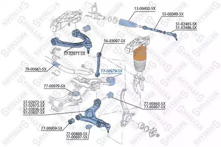 Запчасти и расходники - Сайлентблок задней балки Audi Q7, VW Touareg, Porsche Cayenne all 02> STELL