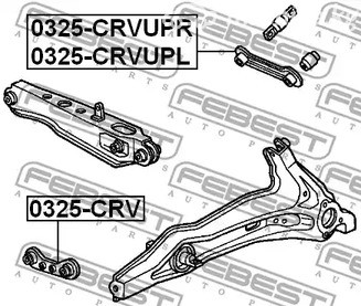 Запчасти и расходники - Рычаг задней подвески верхний правый Honda Civic 91-01 FEBEST 0325CRVUPR