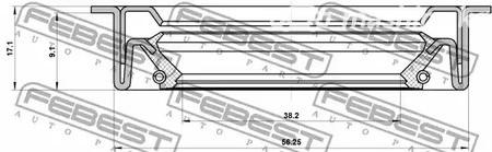 Spare Parts and Consumables - Сальник привода38.2X56.25X9.1X17.1 Ford Focus All FEBEST 95LDW40560917C