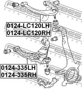 Spare Parts and Consumables - Рычаг передний верхний LH Febest 0124LC120LH