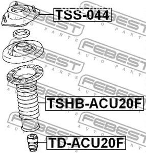 Запчасти и расходники - Опора амортизатора переднего Toyota Kluger L/V ACU25/MCU25 4WD 00-07 FEBEST