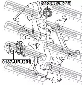Запчасти и расходники - Ролик общего ремня обводной Febest 0188URJ200