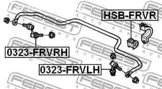 Запчасти и расходники - Рычаг стабил-ра зад LH Febest 0323FRVLH