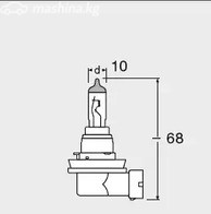 Авто тетиктер жана сарптоолору - Лампа ORIGINAL LINE 1шт. (H16) 12V 19W PGJ19-3 качество ориг. з/ч (ОЕМ) OSR