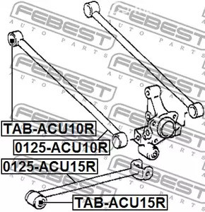 Spare Parts and Consumables - Сайлентблок задней поперечной тяги Toyota Kluger L/V ACU25/MCU25 4WD 00-07