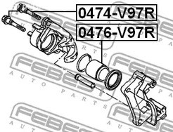 Запчасти и расходники - Поршень суппорта d48 Mitsubishi Montero/Pajero 06> FEBEST 0476V97R