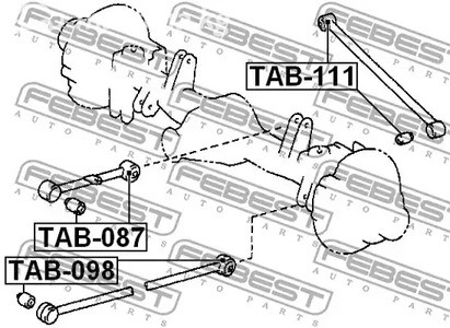 Авто тетиктер жана сарптоолору - Сайлентблок зад. продол. рычага нижн. Toyota Land Cruiser FJ80/#ZJ80 90-98