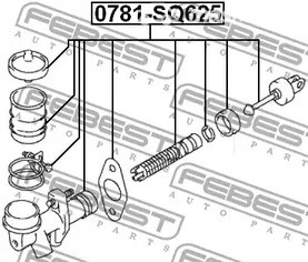 Запчасти и расходники - Цилиндр сцепления главный Suzuki Grand Vitara 2.0TD/HDi/1.5 98> FEBEST 0781