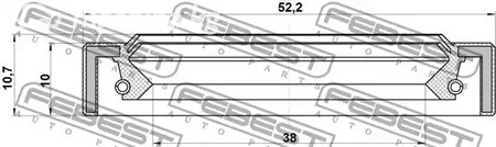 Spare Parts and Consumables - Сальник раздаточной коробки переднийMitsubishi Pajero 3.2 99-06 FEBEST 95IA